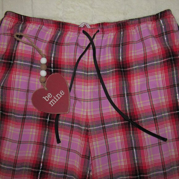 PERFECT LOUNGE PAJAMA PANTS-SILVER STRIPE-BLACK LACE HEM-SO SOFT-V. SECRET - Picture 1 of 13